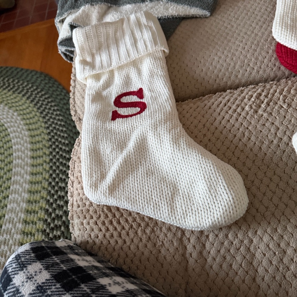 Wondershop White and Red Knit Holiday Stocking